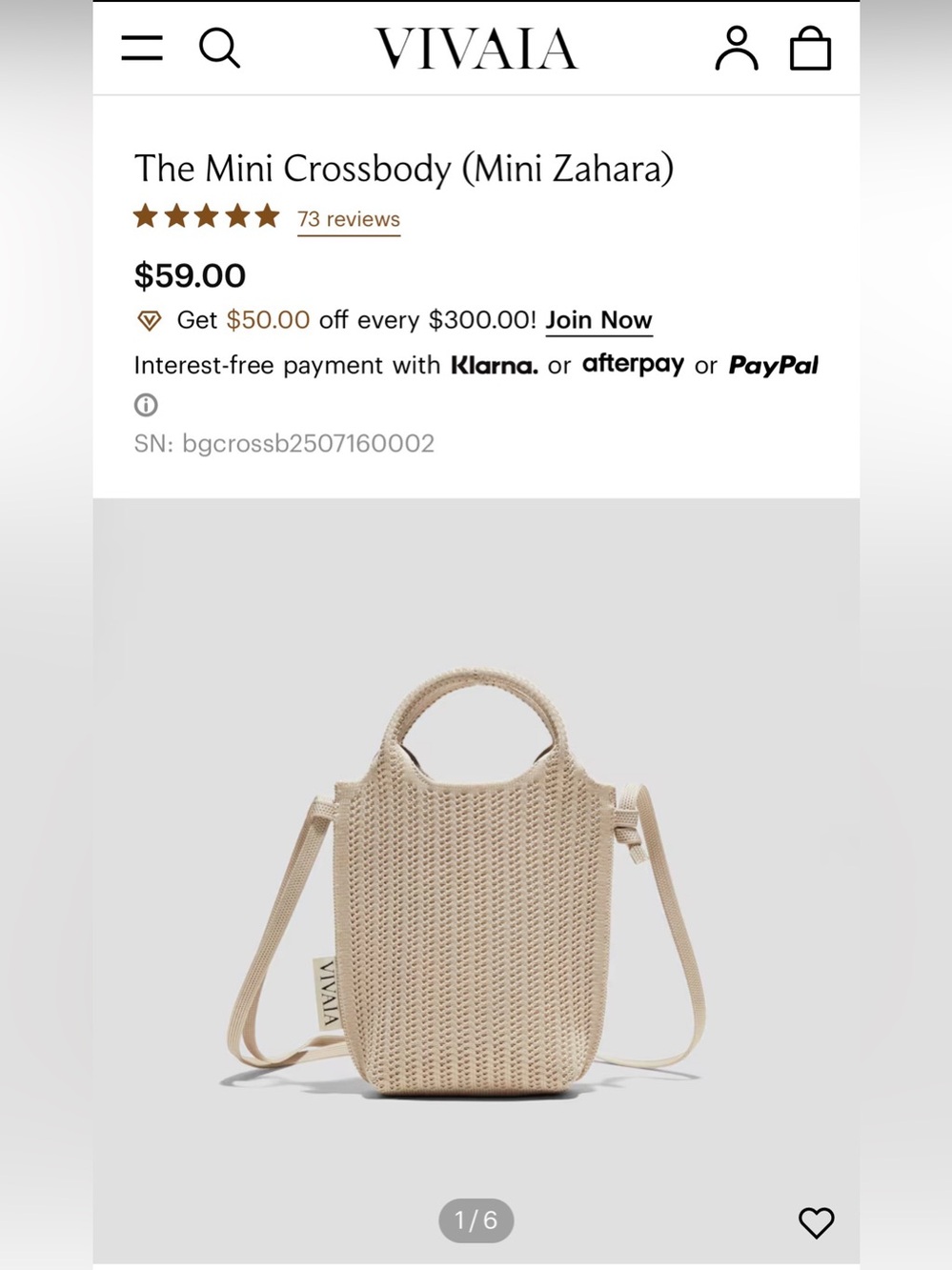 VIVAIA The Mini Crossbody Bag (Mini Zahara)